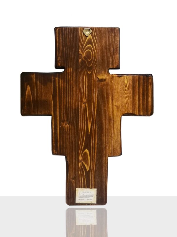 ECRFSD1 6017d61ac2dcbafffd7e5978 - Crocifisso di San Damiano in legno con foglia oro 22x17cm