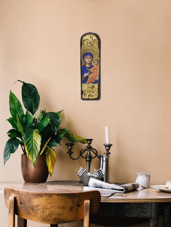 EIMDDLC 613746dec2dcf312731cf108 - Icona Madre di Dio in Legno Massello a forma di cupoletta