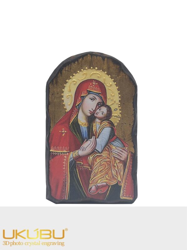 EIMDTPC 61c2ef93c2dc4dea183b0795 - Icona Madre della Tenerezza piccola a forma di cupoletta in Legno di Abete