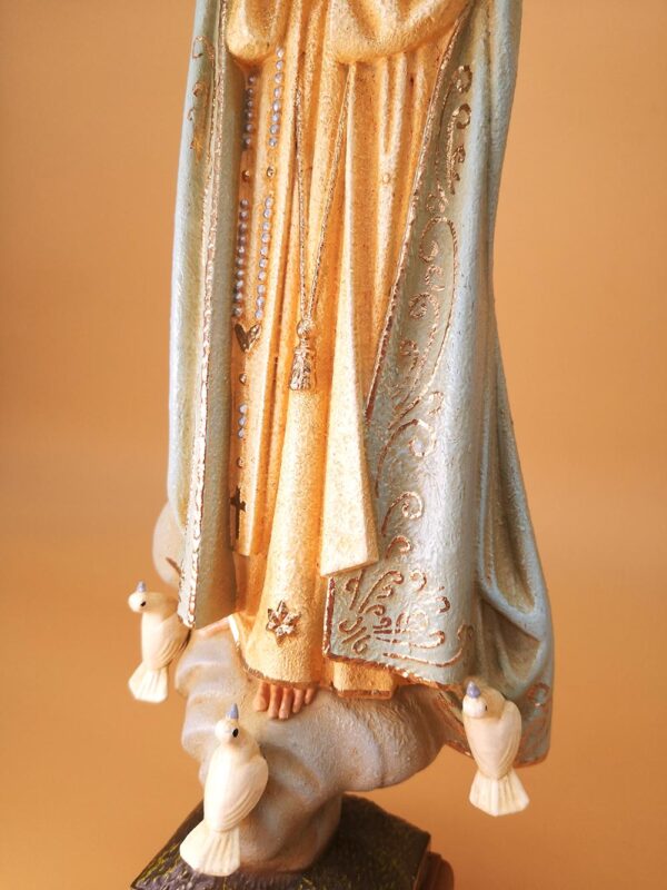 F13155G 6278f602c2dc1e46e557d0d4 - Statua Madonna di Fatima pittura in granito 36 cm