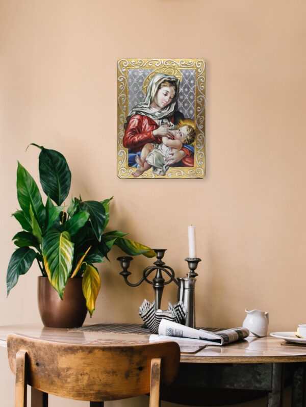 EIMDG2 63d79724c2dcbdd84e950e80 - Icona Madonna delle Grazie mod.2 in Legno Massello