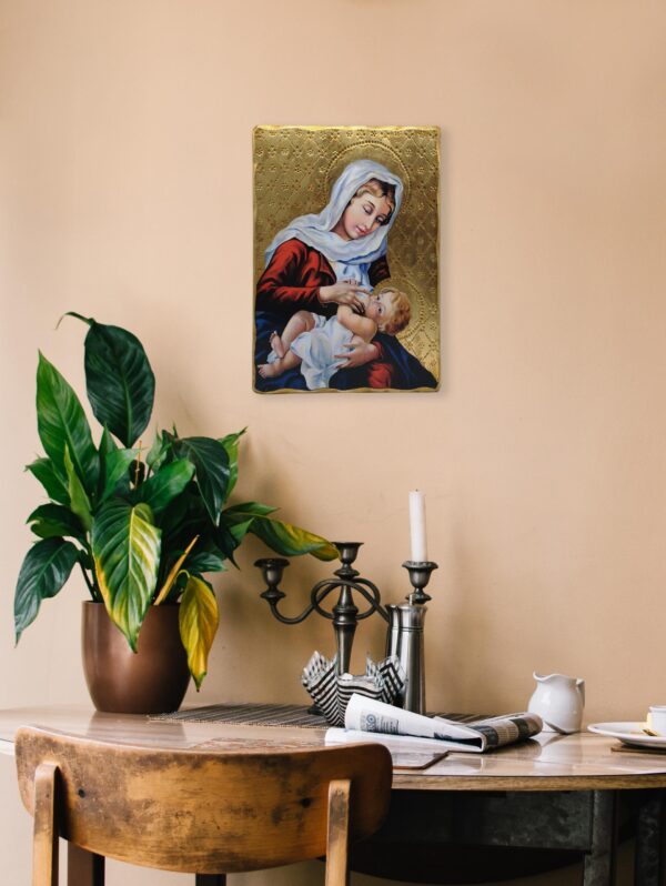 EIMDG 63d794e5c2dcbdd84e950e78 - Icona Madonna delle Grazie in Legno Massello