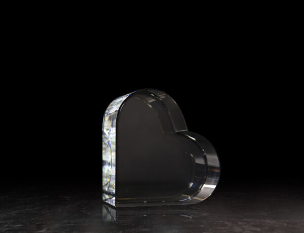 Cuore Piccolo - Lotto da 12 Cuori in cristallo con incisione in 3d