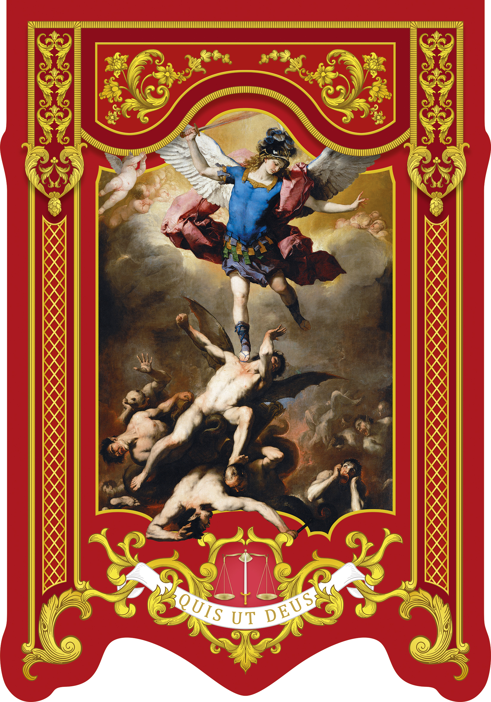 Drappo da Balcone San Michele Arcangelo – modello 2