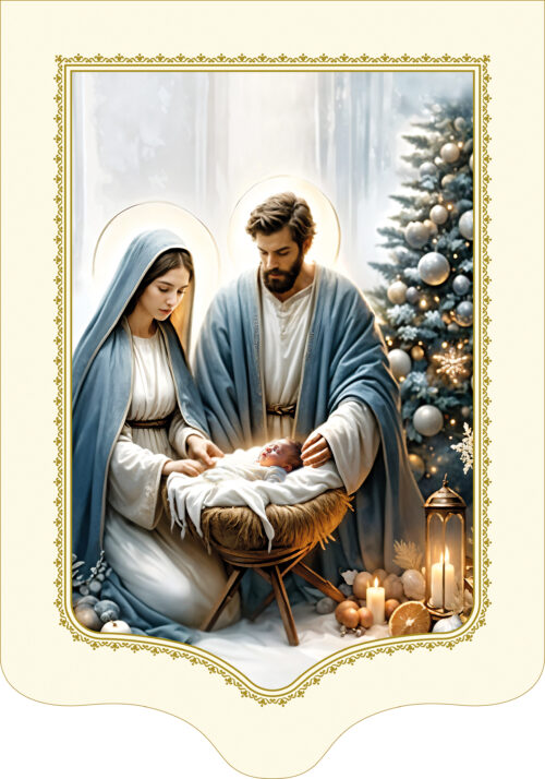 Drappo da Balcone Natività - modello 3 con albero